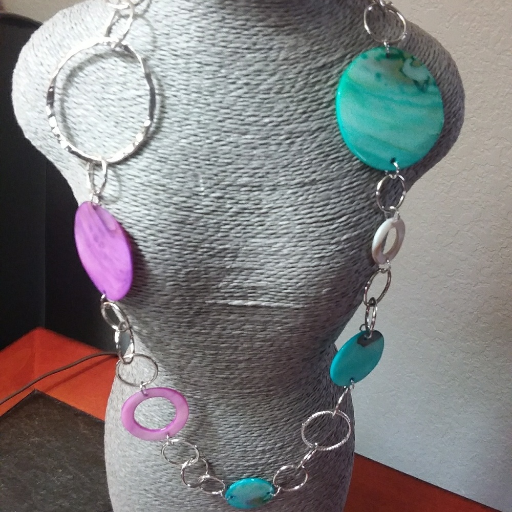 Circle chain necklace - Picture 2 of 6